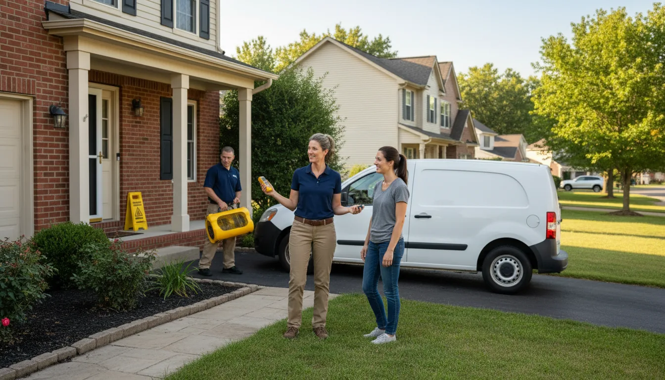 Residential water damage restoration in Lewistown, IL